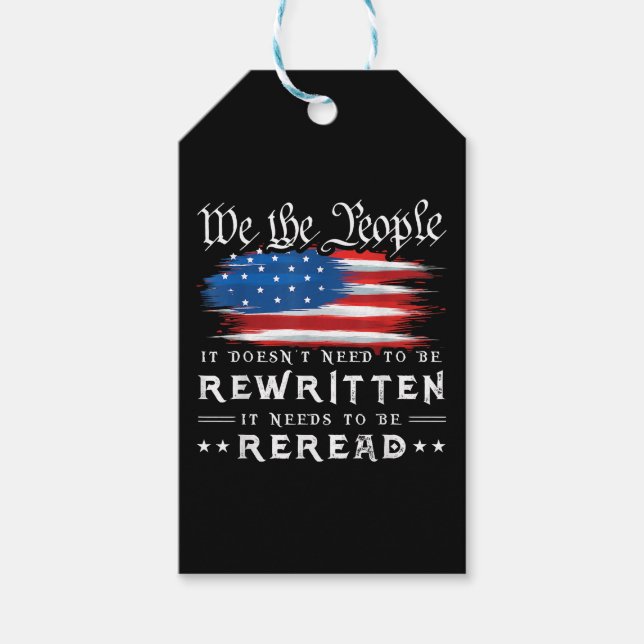 Etiquetas Para Regalos La Constitución de la Bandera de Estados Unidos ne (Anverso)