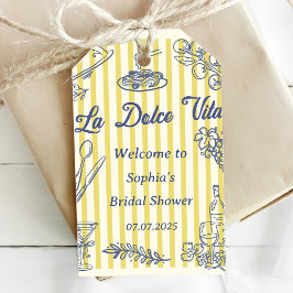 Etiquetas Para Regalos La Dolce Vita Fiesta de ducha de novia italiana