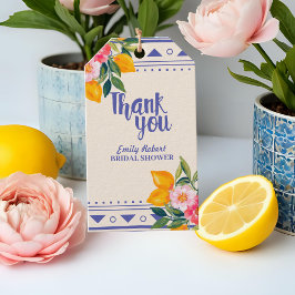 Etiquetas Para Regalos La Dolce Vita Lemon Floral Bridal Shower Favor