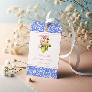 Etiquetas Para Regalos La Dolce Vita Limón Lazo Rosa Gracias