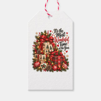 Etiquetas Para Regalos La época más maravillosa Regalos y lazos de Navida