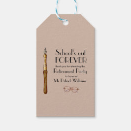 Etiquetas Para Regalos La escuela se retira para siempre como profesor vi