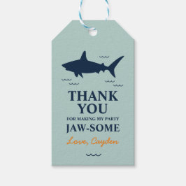 Etiquetas Para Regalos La fiesta de cumpleaños del tiburón gracias