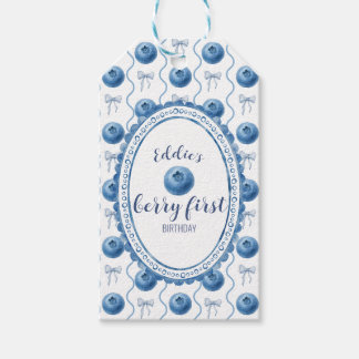 Etiquetas Para Regalos La fiesta de cumpleaños número 1 de Blueberry Baby