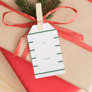 Etiquetas Para Regalos La franja blanca verde adorable a partir de las va