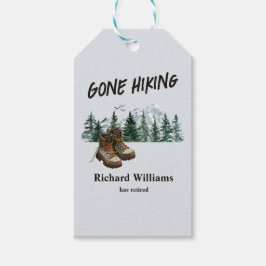 Etiquetas Para Regalos La jubilación se fue de excursión a las montañas a