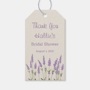 Etiquetas Para Regalos La lavanda púrpura florece la ducha nupcial