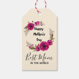 Etiquetas Para Regalos La masía rosa de Fuchsia lapida a la mejor mamá - 