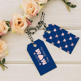 Etiquetas Para Regalos La mejor apreciación del patrón de corazón rosado 