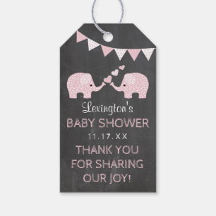 Etiquetas Para Regalos La mirada de la tiza de Baby Shower del elefante