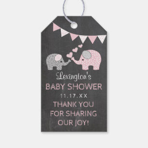 Etiquetas Para Regalos La mirada de la tiza de Baby Shower del elefante