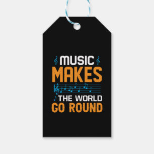 Etiquetas Para Regalos La música hace que el mundo gire