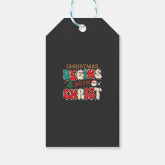Etiquetas Para Regalos La Navidad Comienza Con Cristo Santa Retro