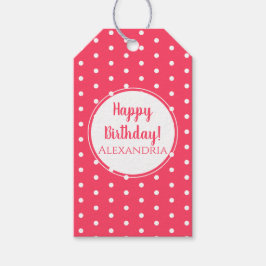 Etiquetas Para Regalos La Polka Moderna Dots Happy Birthday