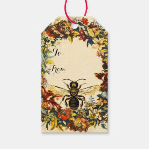 Etiquetas Para Regalos La PRIMAVERA FLORECE la ABEJA de la MIEL, navidad