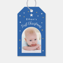 Etiquetas Para Regalos La primera Navidad del bebé Arco personalizado Fot