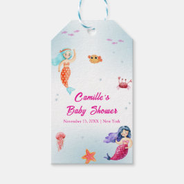 Etiquetas Para Regalos La princesa moderna Mermaid Ocean Coral Baby Showe
