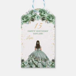 Etiquetas Para Regalos La princesa verde sabia Quinceañera feliz cumpleañ