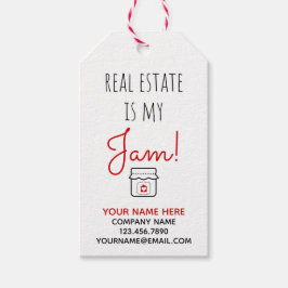 Etiquetas Para Regalos La propiedad inmobiliaria es mi Jam Gift Tags