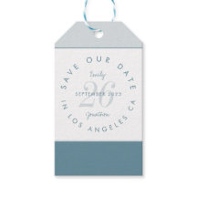 La tipografía moderna azul salva la fecha