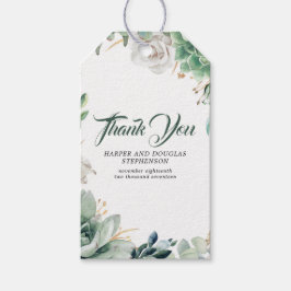 Etiquetas Para Regalos La vegetación y el Boda botánico elegante de oro