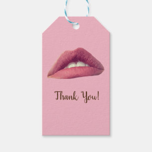 Etiquetas Para Regalos Labios rosados, bandejas de regalo para la boca