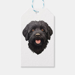 Etiquetas Para Regalos Labradoodle Perro Negro