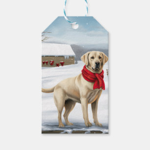 Etiquetas Para Regalos Labrador: Perro recuperado en Navidades de nieve