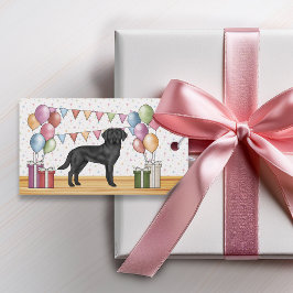 Etiquetas Para Regalos Labrador Retriever Negro Cumpleaños Colorido