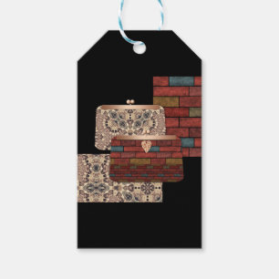 Etiquetas Para Regalos Ladrillos abstractos pared bolsos de impresión orn