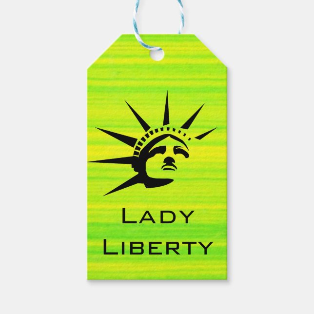Etiquetas Para Regalos Lady Liberty (Anverso)