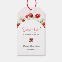 Ladybug Baby Shower Arch Floral Thank You