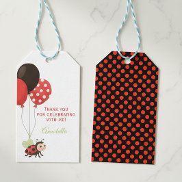 Etiquetas Para Regalos Ladybug Balloons Birthday Gift Tag