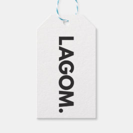 Etiquetas Para Regalos LAGOM. Blanco y negro