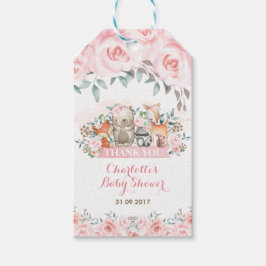 Etiquetas Para Regalos Lágrimas rosas rosadas suaves de Woodland
