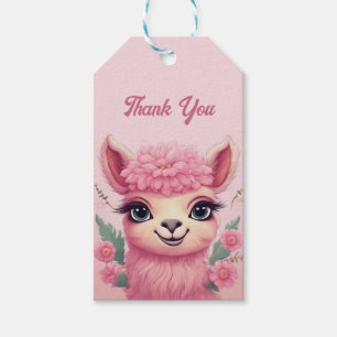 Etiquetas Para Regalos Lama, bebé sonriente rosa