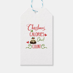Etiquetas Para Regalos las calorías del navidad no cuentan cita divertid
