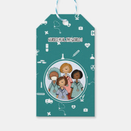 Etiquetas Para Regalos Las enfermeras curan el mundo. Personalizado