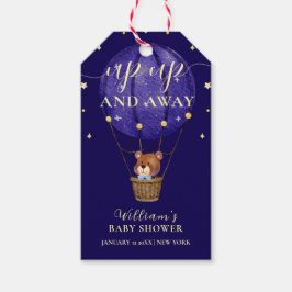 Etiquetas Para Regalos Las Estrellas Elegantes OSO Balón Aire Caliente Ni