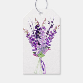Etiquetas Para Regalos Lavanda de color de agua morado Boda