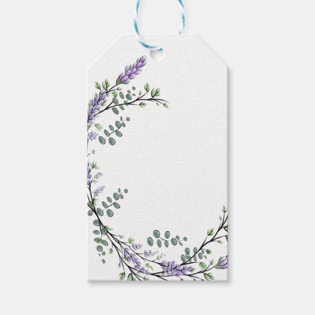 Etiquetas Para Regalos Lavanda y Eucalipto (Anverso)