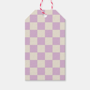 Etiquetas Para Regalos Lavanda y tablero de verificación blanco desactiva
