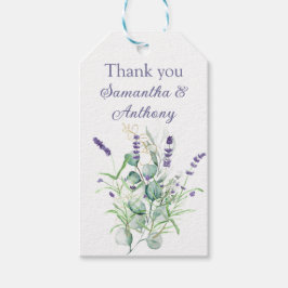 Etiquetas Para Regalos Lavender Eucalyptus Agua Herbs Púrpura
