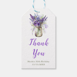 Etiquetas Para Regalos Lavender Mason Jar Cumpleaños