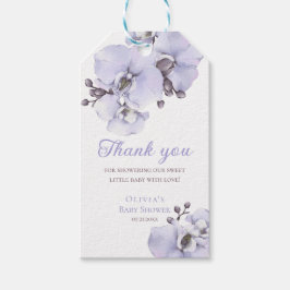 Etiquetas Para Regalos Lavender Orchid Baby Shower Thank You Favor Tags