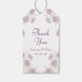 Etiquetas Para Regalos Lavender Purple Rose Wedding