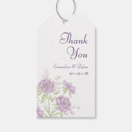Etiquetas Para Regalos Lavender Purple Rose Wedding
