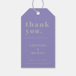 Etiquetas Para Regalos Lavender Silver Simple Classic Wedding Thank You