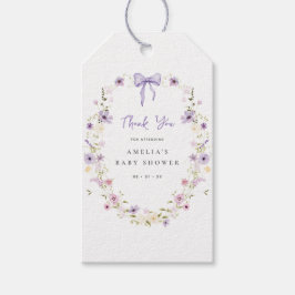 Etiquetas Para Regalos Lavender Wildflower Baby Shower Favor Bag Gift Eti