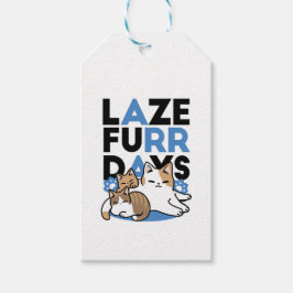 Etiquetas Para Regalos Laze Furr Days - Diseño de gatos perezosos